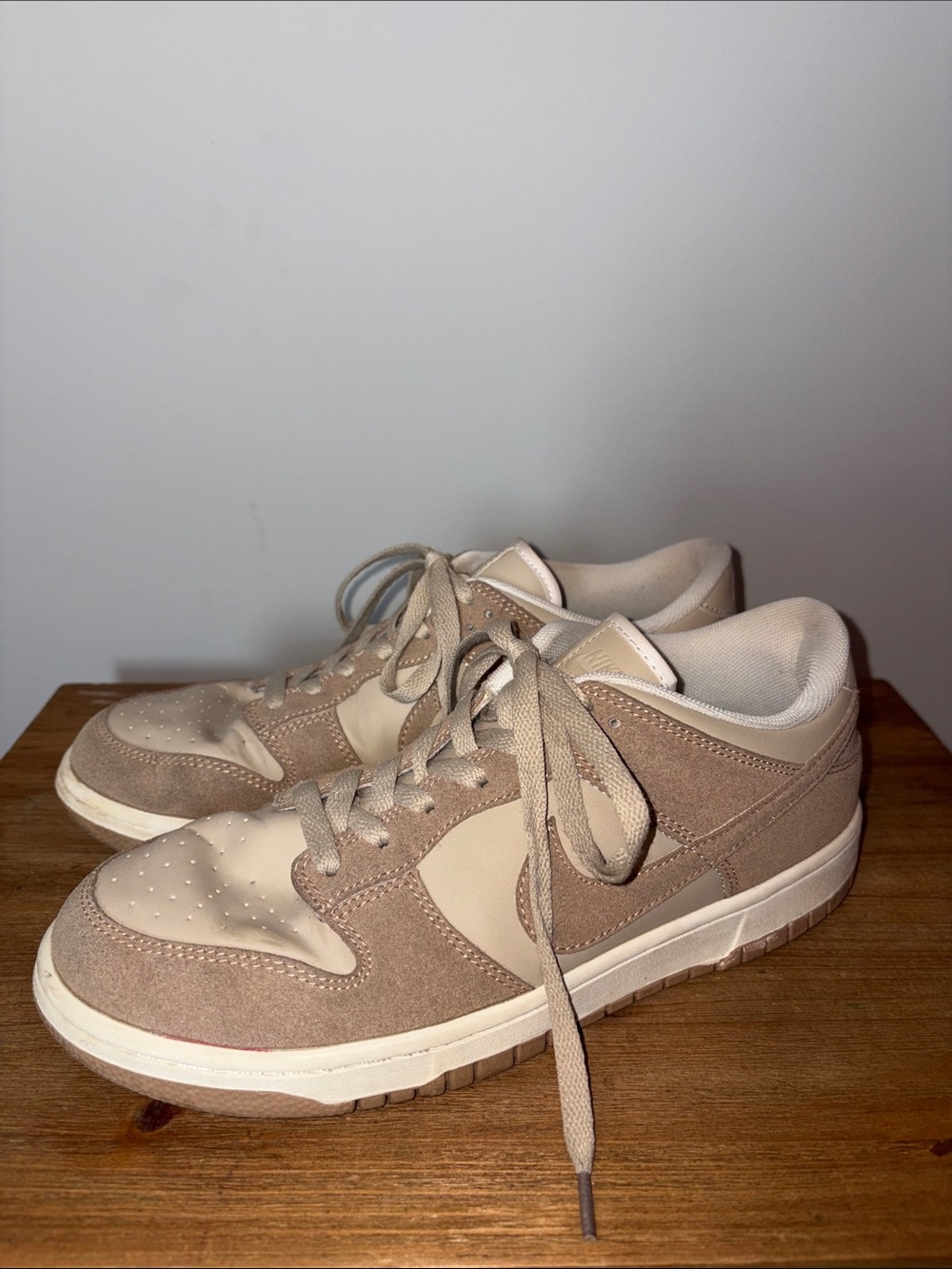 Nike Beige and Cream Low-Top Sneakers